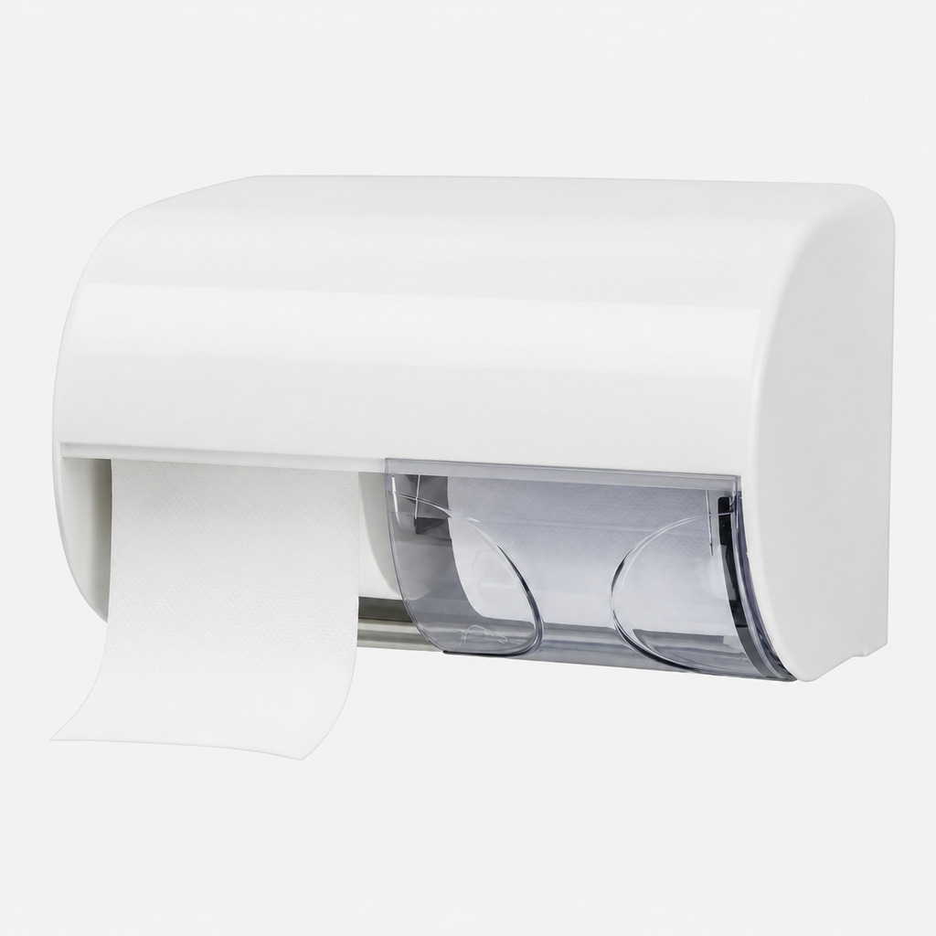 Horizontaler Toilettenpapierspender für 2 Rollen