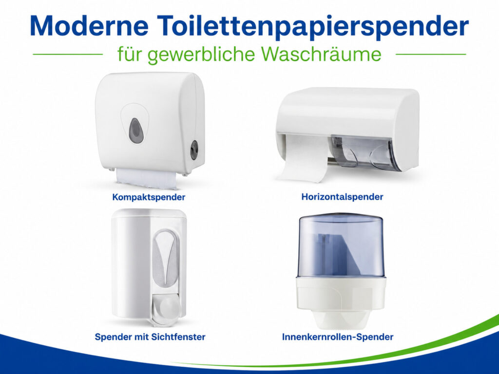 Moderne Toilettenpapierspender für gewerbliche Waschräume