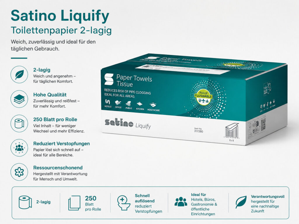 Satino Liquify Topa Toilettenpapier 2-lagig