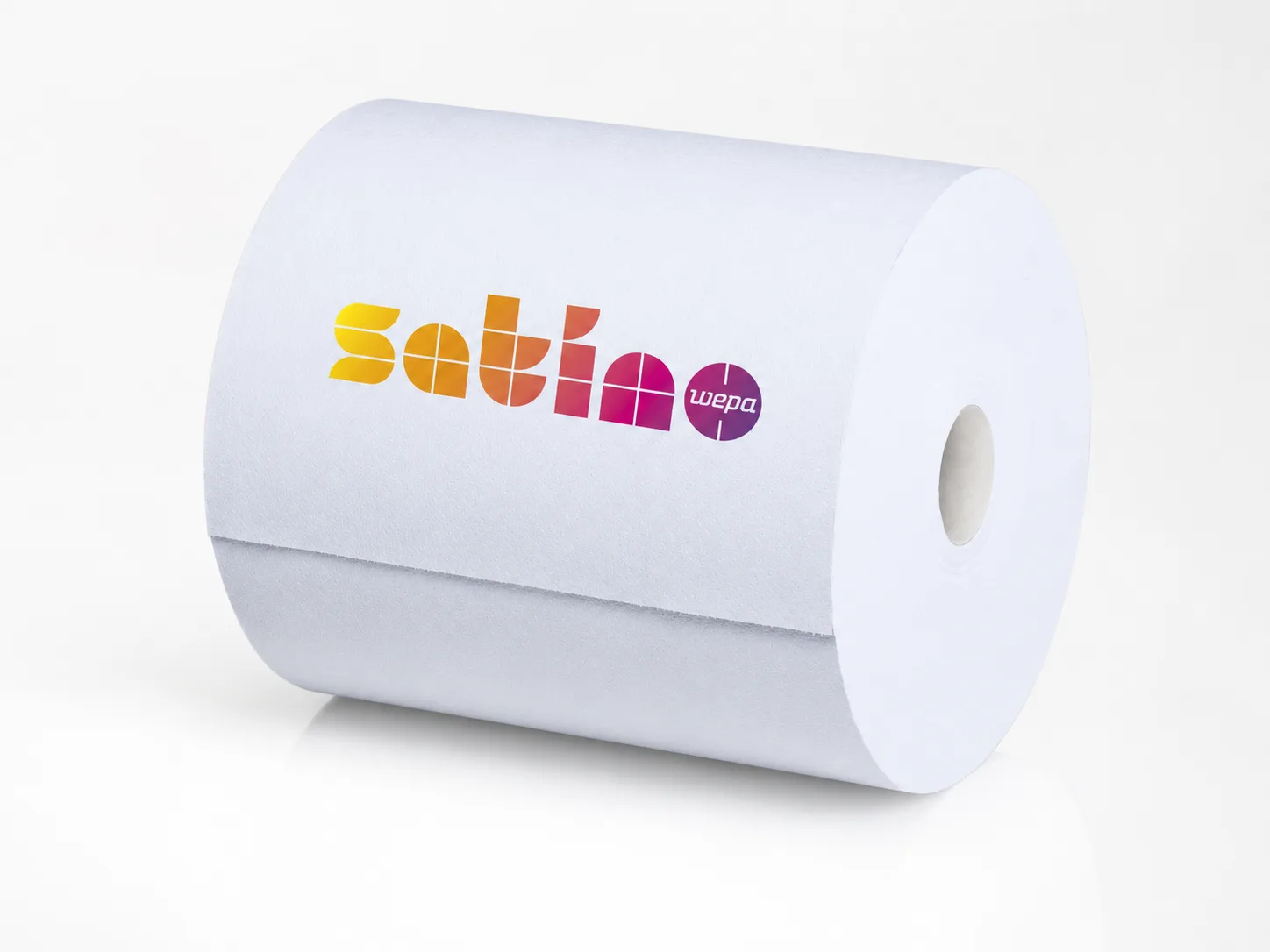 Weiße Satino Papierrolle für professionelle gewerbliche Anwendungen