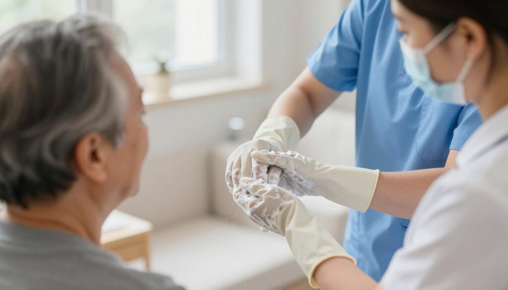 Anwendung Waschhandschuhe in verschiedenen Pflegesituationen