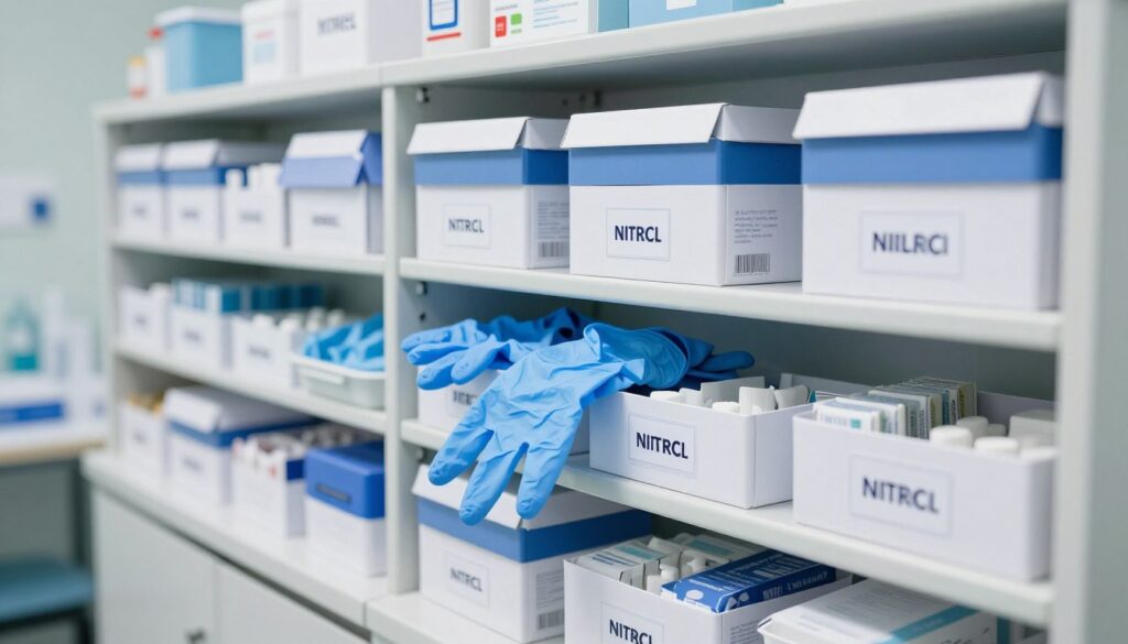 Bestandsmanagement und Lagerhaltung von Nitrilhandschuhen