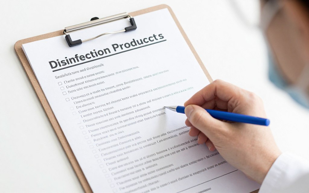 Checkliste für die Auswahl von Desinfektionsmitteln