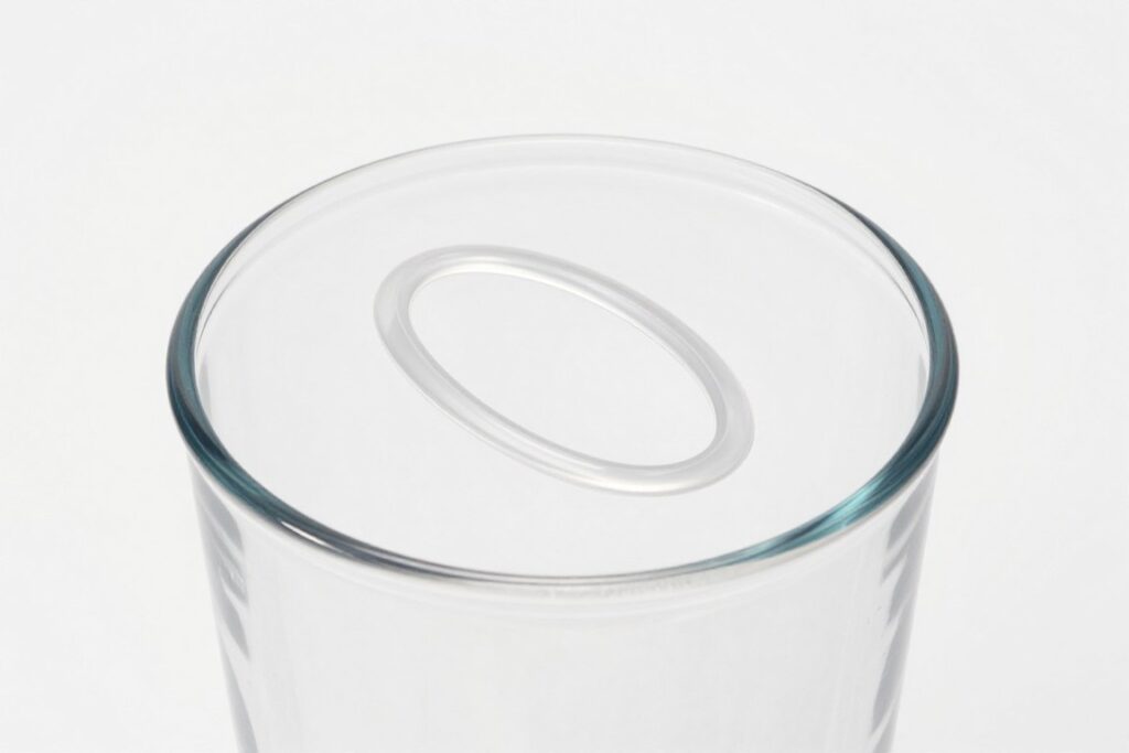 Schnabelbecher Oberteil 8x4mm transparent in Nahaufnahme