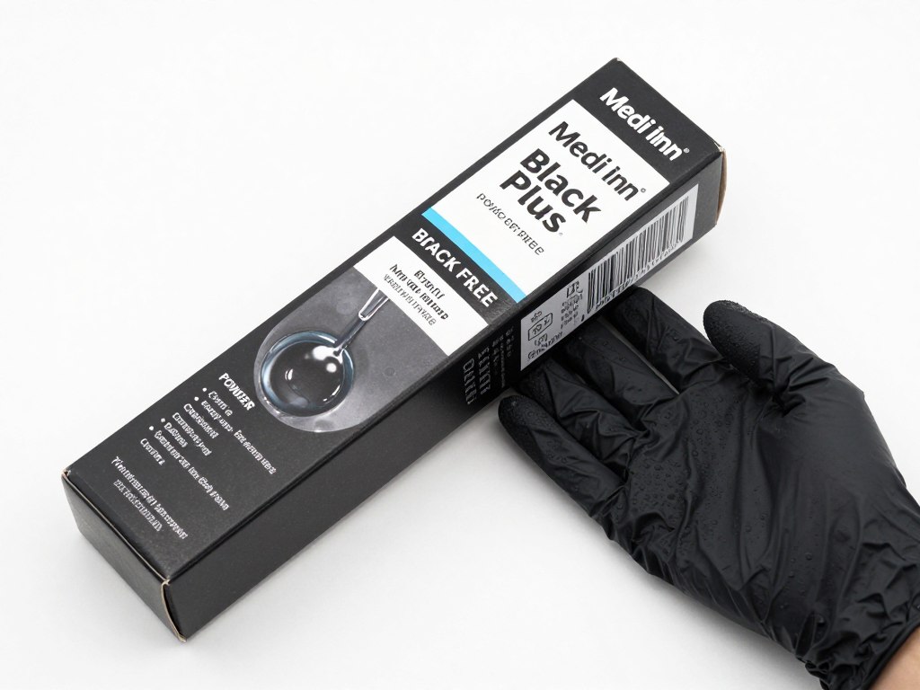 Schwarze Nitril-Handschuhe Medi Inn Black Plus puderfrei