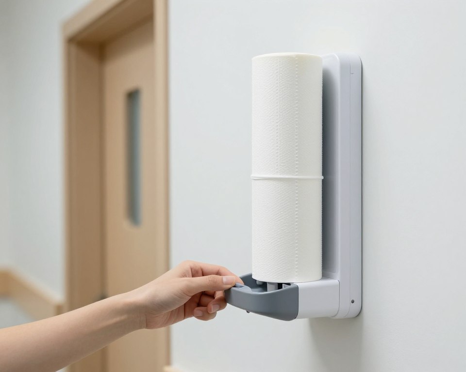 Wandspender mit Einwegschürzen auf Rolle
