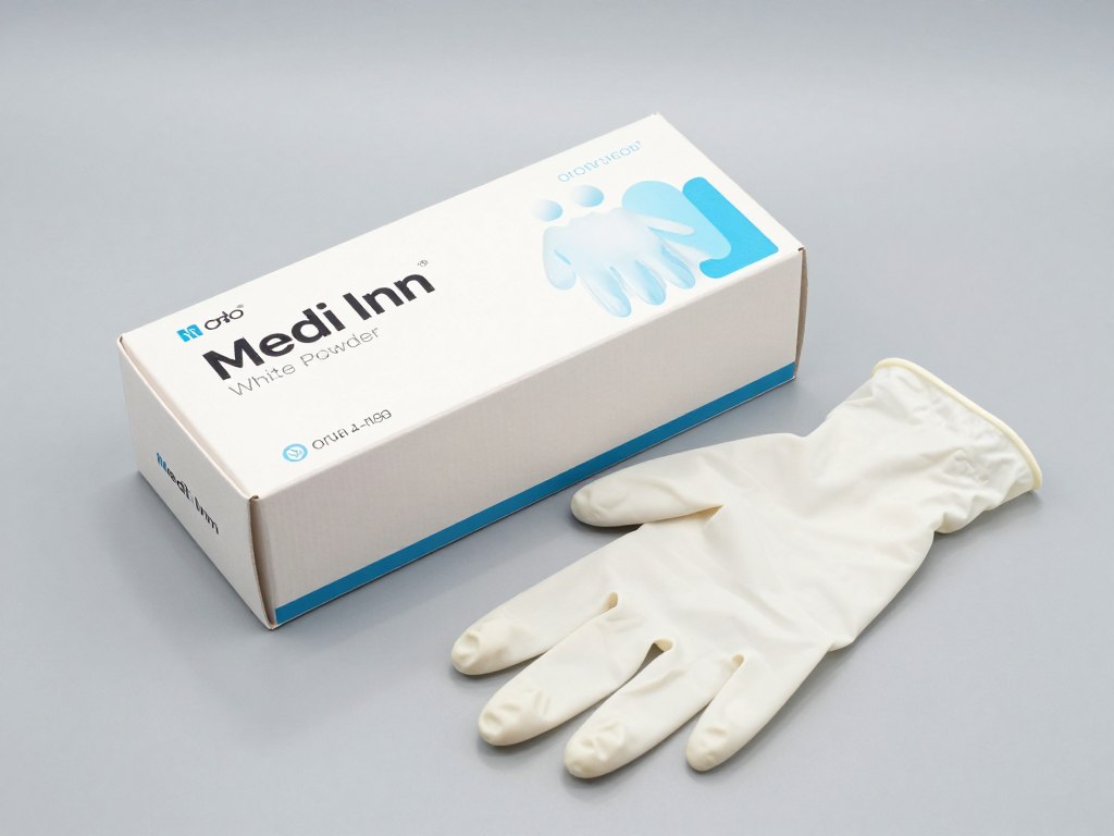 Weiße Nitril-Handschuhe Medi Inn White puderfrei