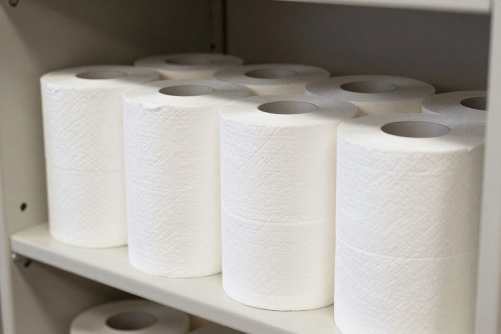 Jumbo Toilettenpapier Grossrolle für einen stark frequentierten Waschraum