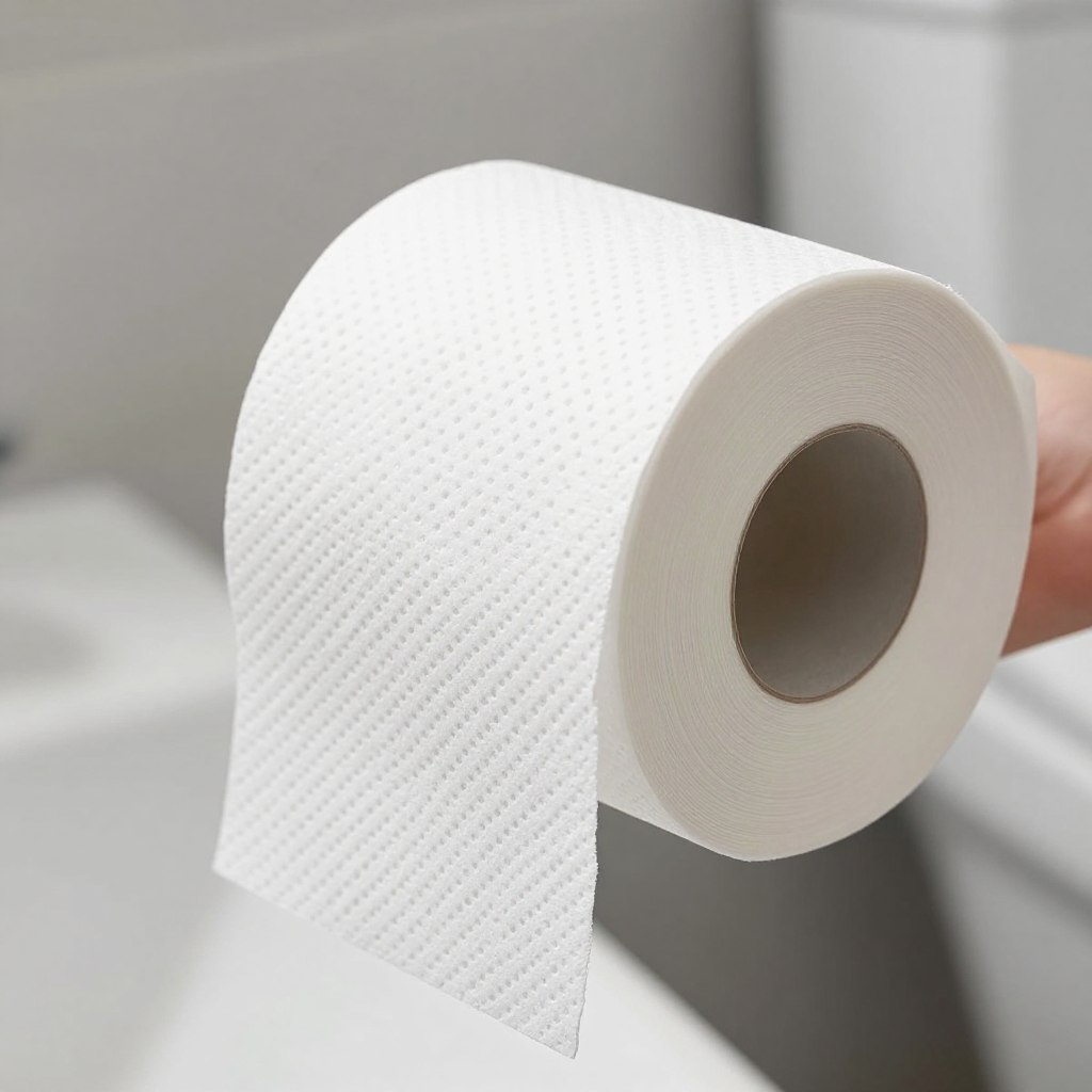 Perforiertes Toilettenpapier für die kontrollierte Einzelblattentnahme