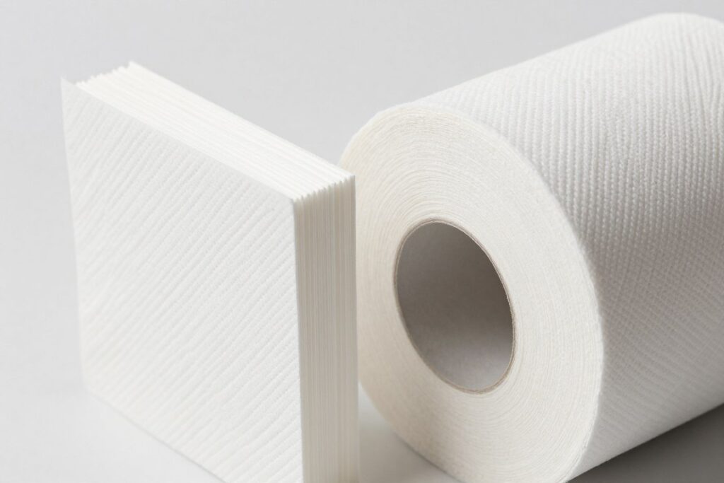 Zweilagiges und dreilagiges Toilettenpapier im Detail