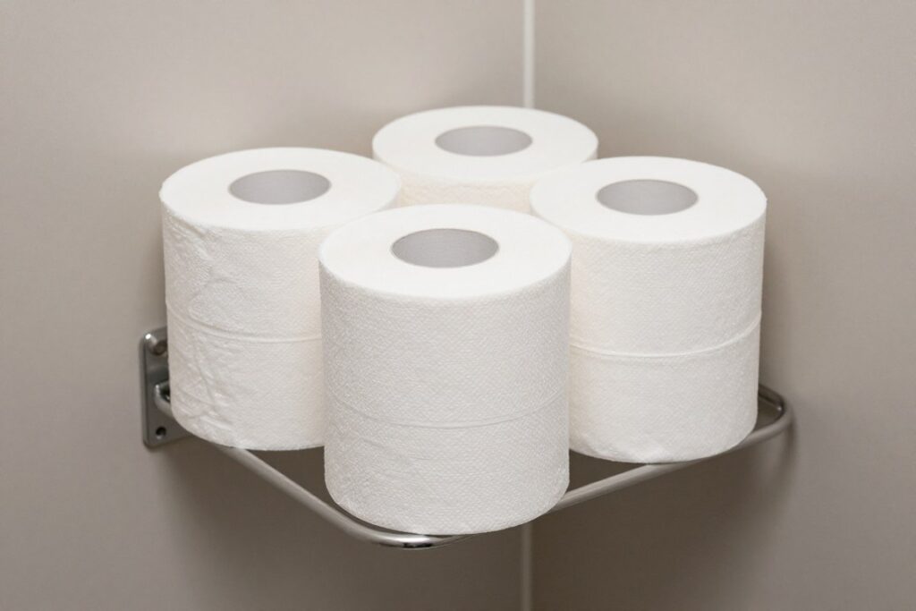 Kompaktrolle für einen kleinen Waschraum