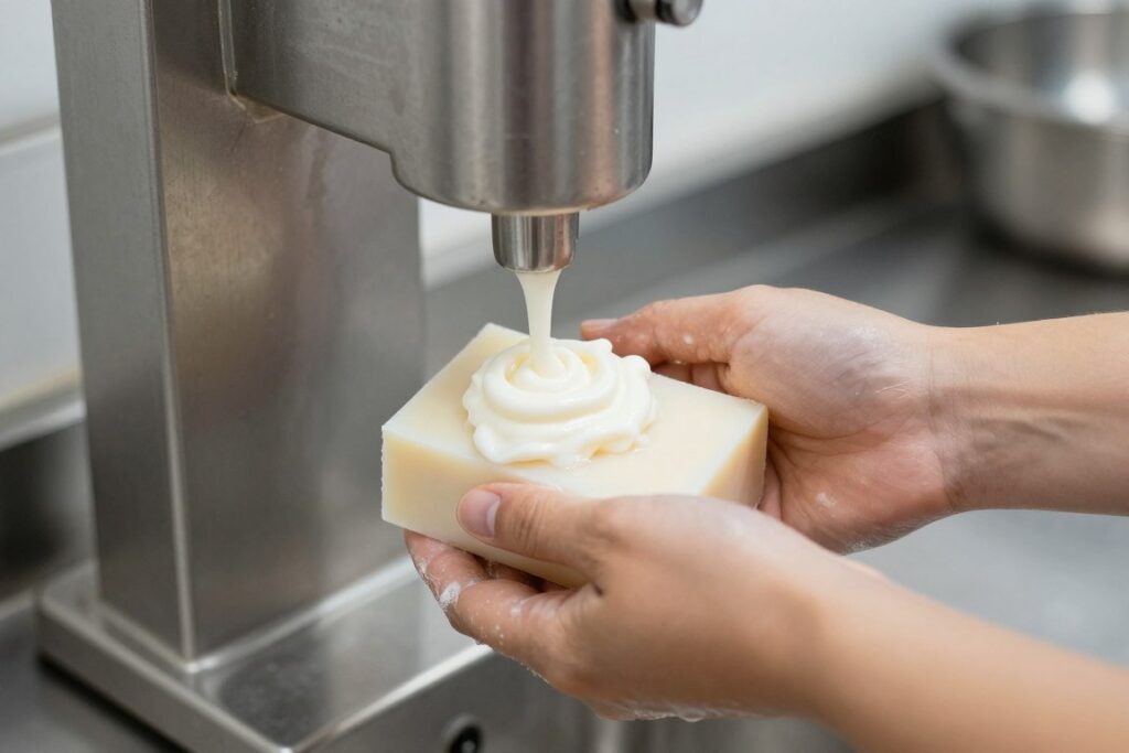 Seifencreme in Spendesystem